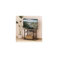 thumbnail image 6 of Global Glam No Tools 3-Tier TV Stand 31.5 x 15.8 x 23.3 Inches French Oak Gray Black Finish Round Tubes Sturdy Design, 6 of 100