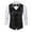 Black, variant on Wancir Mens Formal Suit Vest Striped Casual V-neck Slim Fit Solid Color Waistcoat for Wedding Party Tuxedo