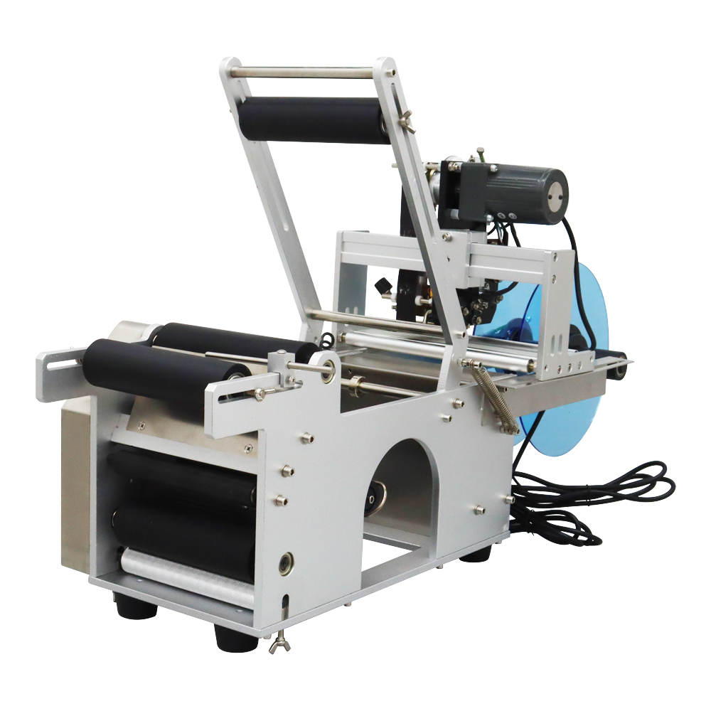 Round Bottle Labeling Machine Bottle Labeler Coding Machine with Printer