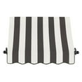 thumbnail image 2 of Awntech 3.375 ft Charleston Fixed Awning Acrylic Fabric, Black/White Stripe, 2 of 2