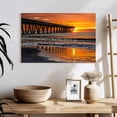 thumbnail image 3 of Elephant Stock Sunrise In Wrightsville Dock Wall Art - Horizontal Canvas Wall Art - Living Room Wall Decor - Nautical Canvas - Gray And Orange Decor - 24" x 16", 3 of 8