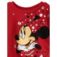thumbnail image 4 of Disney Minnie Mouse Little Girls Fleece Sweatshirt and Leggings Outfit Set Infant to Big Kid, 4 of 5