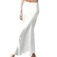 thumbnail image 2 of ZHOGXU Womens Skirt High Waist Solid Color Fashion Comfortable Elegant Maxi Skirt For Casual Daily Wear,White,M, 2 of 4