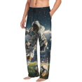 thumbnail image 6 of Yiaed Astronaut Soccer Field Print Men's Lounge Pants, Loose PJ Bottoms, Long Pajama Pants for Men-Large, 6 of 6