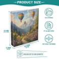 thumbnail image 5 of Iauyy PVC Round Ring Binders, 200 Page Capacity, 2 Pack，Colorful Hot Air Balloons, 5 of 8