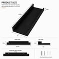 thumbnail image 3 of KAIWIN Floating Shelves for Wall, 15.7In Black Wall Shelves for Decor Storage Set of 6, Wall Mounted Wood Shelves for Bedroom, Living Room, Bathroom, Kitchen, 3 of 5