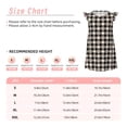 thumbnail image 3 of Fotbe Black Plaid Heart Vestido de Dormir para Niñas de 3 a 10 Años, Mangas Cortas, Estilo Princesa, Pijama Camisón con Mangas Voladas-Small, 3 of 6