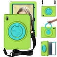 thumbnail image 2 of TECH CIRCLE iPad 10th Gen 10.9 inch Case 2022,iPad 10.9 Case with Screen Protector, 360°Rotating Kickstand/Ring Handle/Shoulder Strap Heavy Duty Protection Soft Silicone Shockproof Kids Cover,Green, 2 of 8