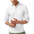 thumbnail image 1 of Tommy Hilfiger - Polo de rugby acanalado para hombre, color blanco, mediano, 1 of 1