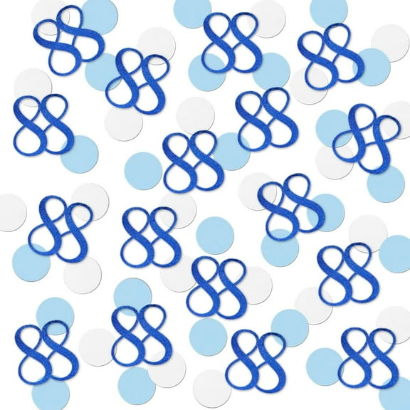 Blue Glitter 88 Confetti, 88th Birthday Number Confetti, 120Pcs Anniversary Party Table Decoration Supplies