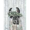 thumbnail image 2 of Norman, Michele 19x24 White Modern Wood Framed Museum Art Print Titled - Lizzy the Winter Llama, 2 of 4