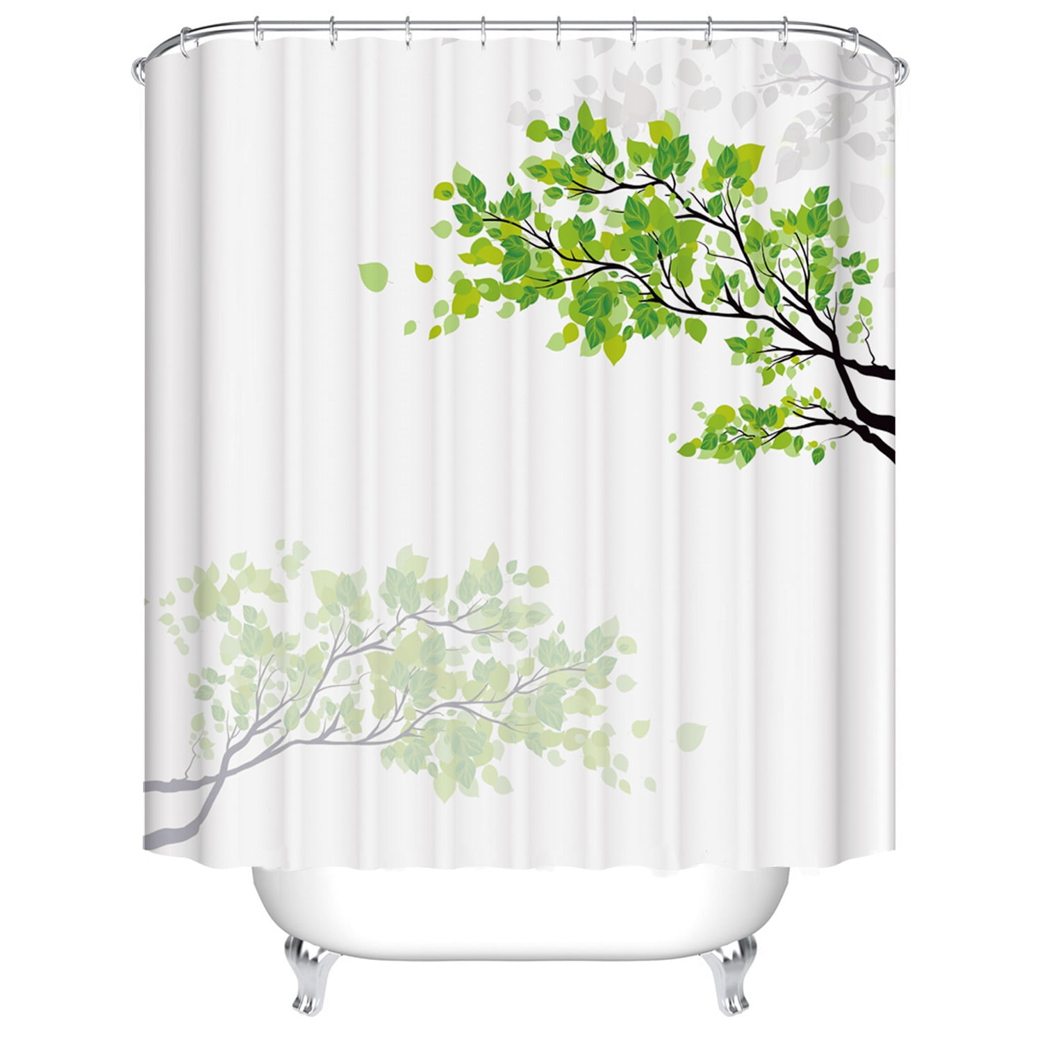 Waterproof Shower Curtain 71x71in Hook Included Ployester Machine Washable