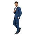thumbnail image 3 of Tazzio Slim Fit Satin Shawl Lapel 2 Piece Tuxedo Suit Set, 3 of 4