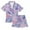 Pale Pink Marine Creatures, variant on Silky Satin Kids' Pajama Set Breathable & Smooth Unisex Button-Down Pajamas Sea Turtles and Coral Reefs