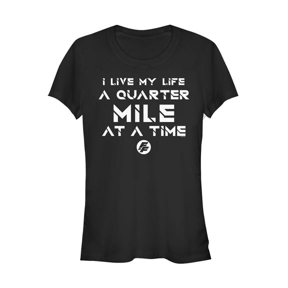 Junior's Fast & Furious Live Quarter Mile  Graphic Tee Black X Large
