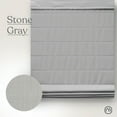 thumbnail image 3 of MOOD Custom Fabric Roman Shades for Windows | Cordless + Designer Styles with Thermal Backing | 48 inches wide blinds for Bedroom Living Room Doors and Homes | Stone Gray (Privacy) | 48"W x 72"H, 3 of 5
