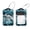 multicolored 2, variant on Sea Waves Pattern Luggage Tags with Stainless Steel Loop, 2 Pack Luggage Tag Holders for Travel Luggage Baggage Identifier