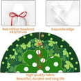 thumbnail image 5 of Saint Patrick''s Day Clover Polka Dot Cute Green 36 Inch Christmas Tree Skirt Carpet Mat Funny Party Decor Supplies for Xmas Halloween Decorations Occasion, 5 of 6