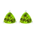 thumbnail image 2 of Sterling Silver with Natural Peridot Stud Earring, 2 of 4