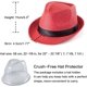 thumbnail image 2 of Straw Trilby Fedora Hat for Men 1920s Short Brim Wool Felt Panama Cap 7 1/4, 2 of 5