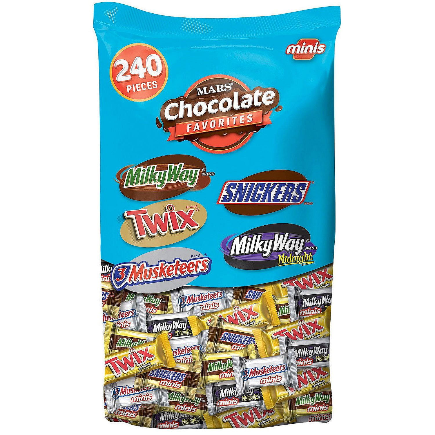MARS Mixed Chocolate Bars Minis, 240 Count
