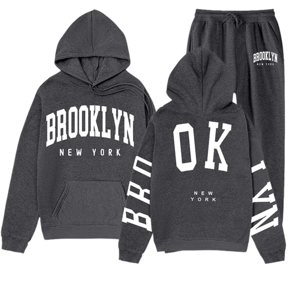 Womens Sweat Suits Two Piece Hoodie Long Sleeve Pullover and Baggy Sweatpants Lounge Womens Fall Fashion Matching Workout Set