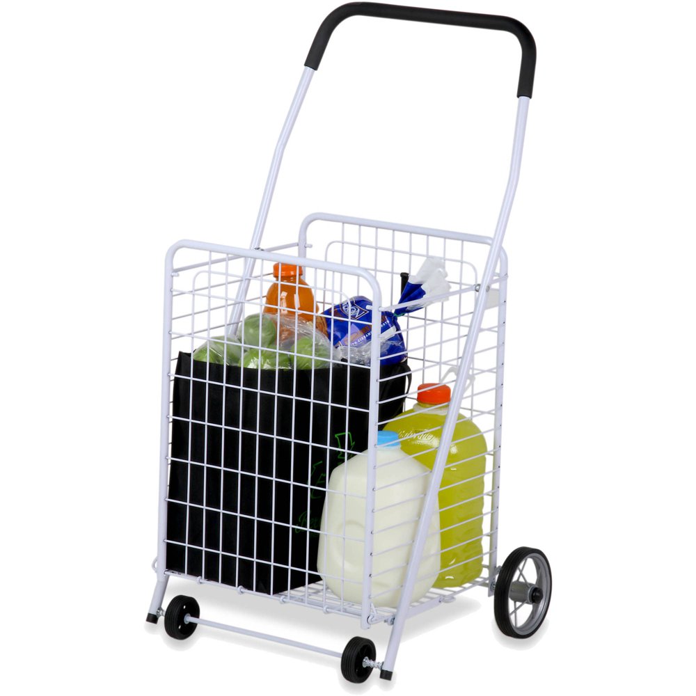 Honey Can Do Steel Folding 4Wheel Utility Rolling Cart, Multiple Colors