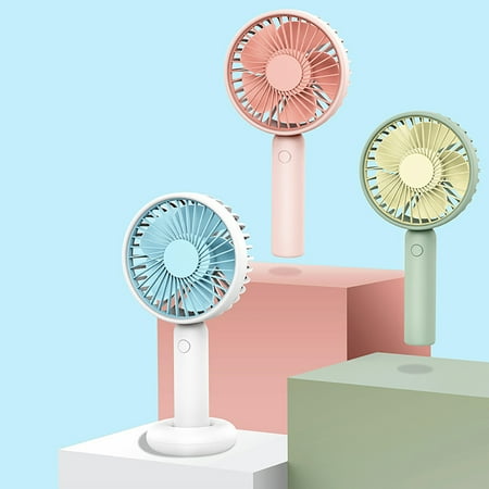 

Xinwanna Portable Mini Handheld Fan with Stand Cradle Wind Blower for Laptop Computer (White)