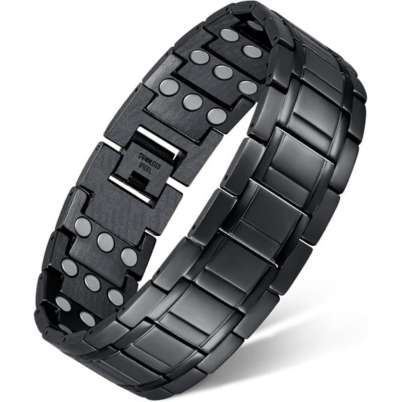 Metaljc 3X Stainless steel Magnetic Bracelet for Men, Gift for Dad Husband