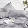 thumbnail image 3 of Maple&Stone Queen Duvet Cover Set Pieces Textu Tufted Boho Bedding Sets Zipper Closure Design with Ties Duvet Cover + Pillow Shams Comforter NOT Included ( Queen Siz, 3 of 7