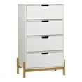 thumbnail image 1 of Commode Scandi-Minimaliste en Bois Massif à 4 Tiroirs - Blanc, 1 of 6