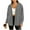 Gray, variant on Women's Cotton Corduroy Shacket Collared Oversized Casual Button Down Shirt Jacket , White
