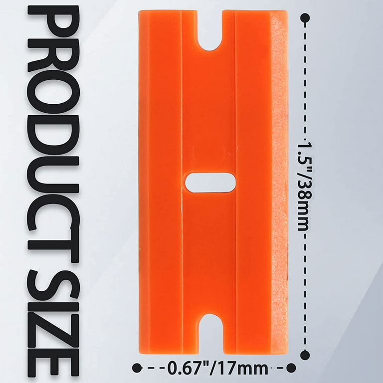 2 Plastic Razor Blade Scraper 100Pcs Blades Adhesive Sticker Decal Removal  Tools