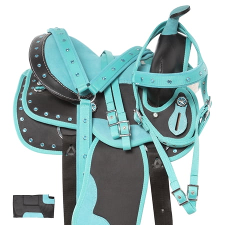 Turquoise Teal Western Pleasure Trail Show Horse Saddle Tack Pad 12 13 (12")