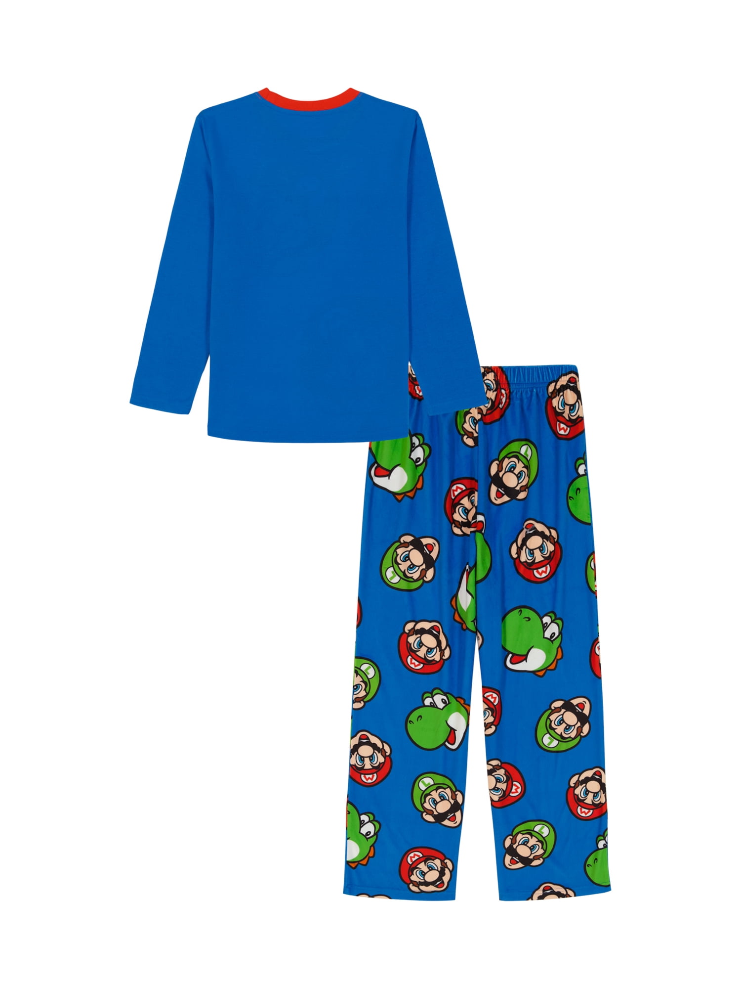 Nintendo Boys Long Sleeve Top and Pants Pajama Set, 2-Piece, Sizes 4-12
