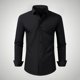 thumbnail image 1 of Blusa y camisa de manga larga con cuello vuelto para hombre, estilo informal, a la moda, con botones y solapa, transpirable, de poliéster, 1 of 5