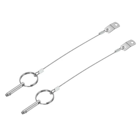 Marine 316 Stainless Steel Quick Release Boat Pin with Lanyard Bimini Top Pin 2 Pack