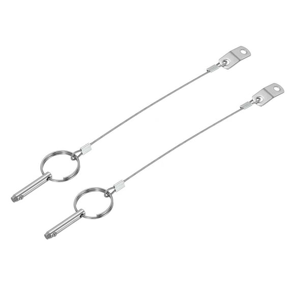 Marine 316 Stainless Steel Quick Release Boat Pin with Lanyard Bimini Top Pin 2 Pack