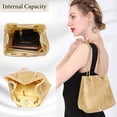 thumbnail image 7 of Locbbie Women's Rhinestone Sparkly Clutch Crossbody Bucket Bag, Gold, 7 of 7