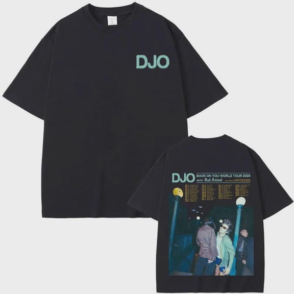DJO Tour Shirt, Indie Alternative Music T-Shirt, Vintage Concert Graphic Tee, Minimal Front Logo Shirt, Unisex Music Fan Gift