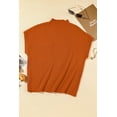 thumbnail image 5 of Women's Casual Ribbed Knit Short Sleeve Sweater with Patch Pocket - [ZhiHiMeRi] | (US 4-6)S,Gold Flame, 5 of 11