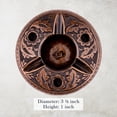 thumbnail image 3 of Crystalia Round Copper Ashtray – Traditional Decorative Metal Ash Tray for Home, Office, Restaurants (Copper), 3 of 6