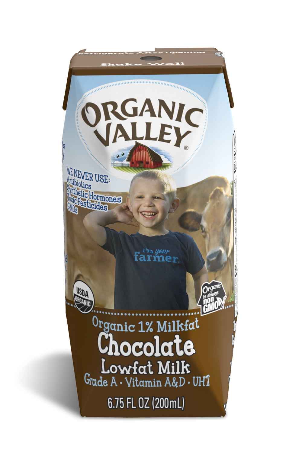 Organic Valley, 1 Lowfat Chocolate Milk, 6.75oz singleserve milk box