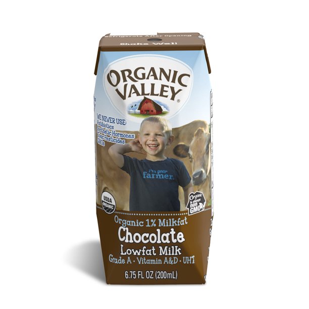Organic Valley, 1 Lowfat Chocolate Milk, 6.75oz singleserve milk box