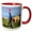 Red/White, variant on 3drose, Denmark, Jutland, Skagen, Anchor in a Field, 11oz Two-tone Red Mug