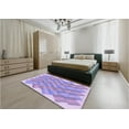 thumbnail image 4 of Ahgly Company Indoor Round Patterned Crocus Purple Area Rugs, 3' Round, 4 of 6