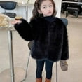 thumbnail image 4 of XIMIN Kids Girls Faux-Fur Jacket Coat Solid Color Sweater Long Sleeve Short Jacket, Winter Coat Luxury Snowday Thick Warm Fashion Cool Outwear Fluffy Clothes, 4 of 4