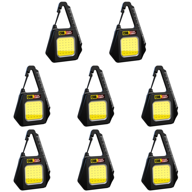 Linterna de carga USB impermeable IPX4 con luz de llavero LED COB para correr de noche