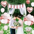 thumbnail image 5 of Rose Gold Bachelorette Party Decorations, Bride to Be Bridal Shower Balloon Set, Pink White and Rose Gold Confetti Balloons with Diamond Ring and Heart Balloons for Engagement and Wedding, 5 of 6