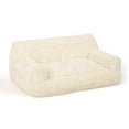 thumbnail image 3 of PamapicLife Plush Fluffy Foam Filled Bean Bag Chair, White, 3 of 7